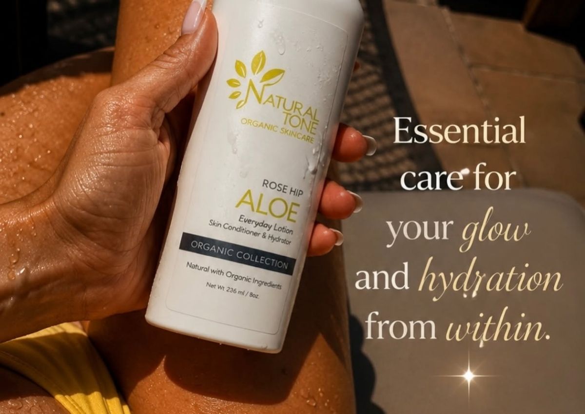 Natural Tone Rosehip Aloe lotion for after sun